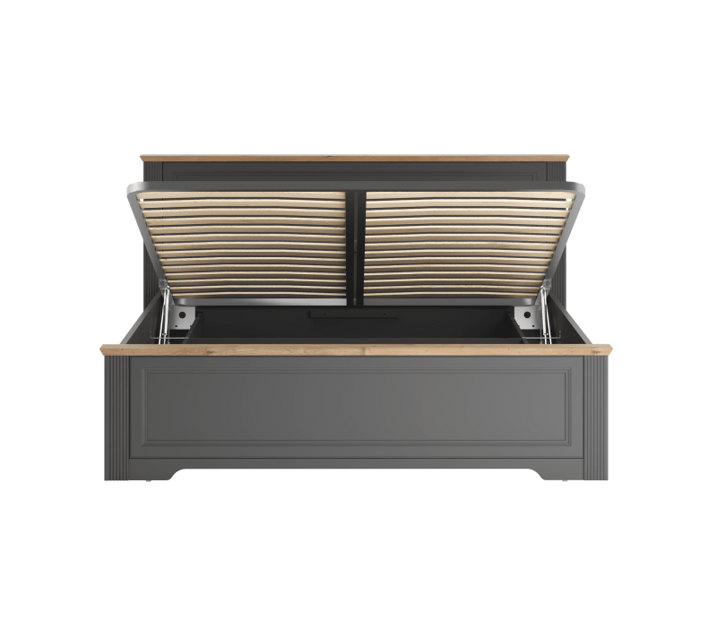 Кровать с подъемным механизмом Жасмин графит/дуб артизан LOZ160x200_1