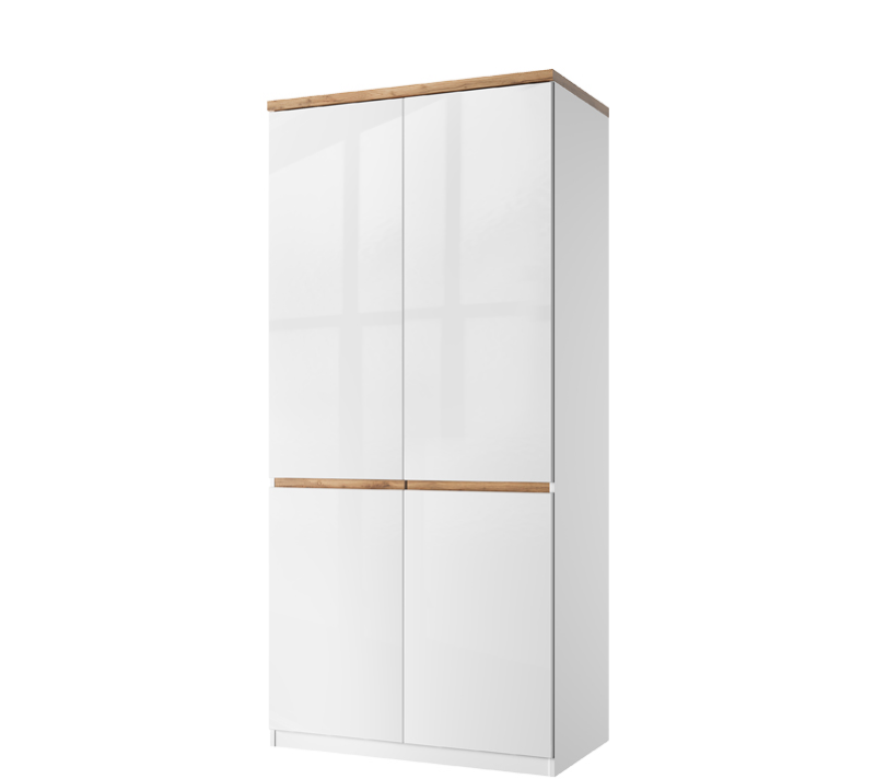 Шкаф Таурус белый глянец/дуб вотан 2DG H