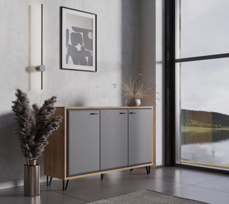 Тумба Грейс дуб наварра/графит KOM3D_3