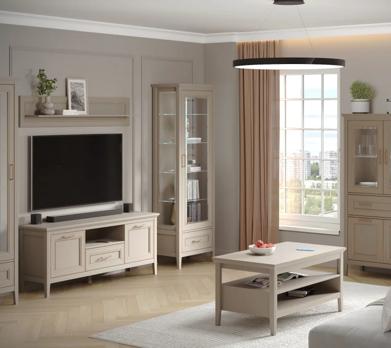 Витрина с подсветкой Классик глиняный серый REG1W1SZK_6