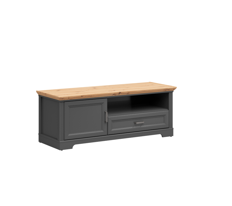 Тумба под телевизор Жасмин графит/дуб артизан RTV1D1S_2