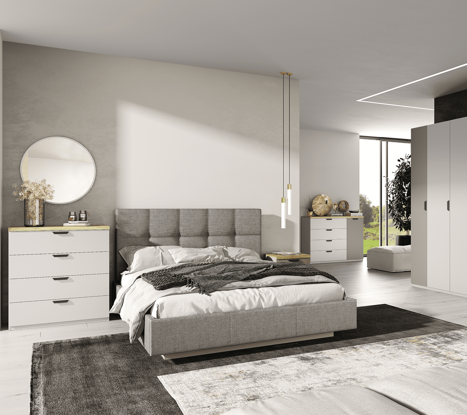 Кровать с подъемным механизмом Модерн персидский жемчуг/лофт грей 160Mx200_2