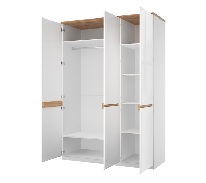 Шкаф Таурус белый глянец/дуб вотан 3DG H_1