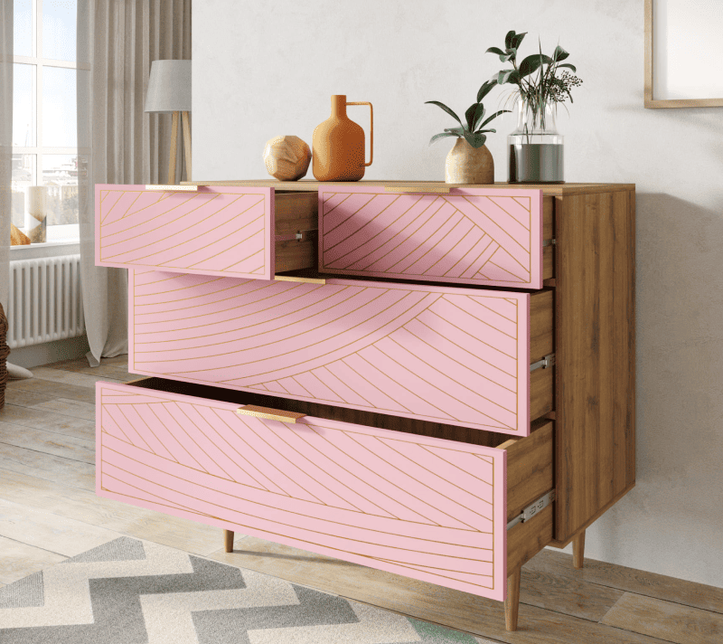 Комод Лайн розовый LN14/GR1/pink_2