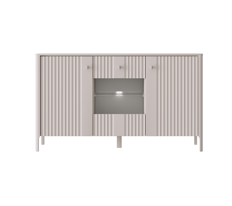 Тумба-витрина с подсветкой Далия персидский жемчуг KOM1W2D