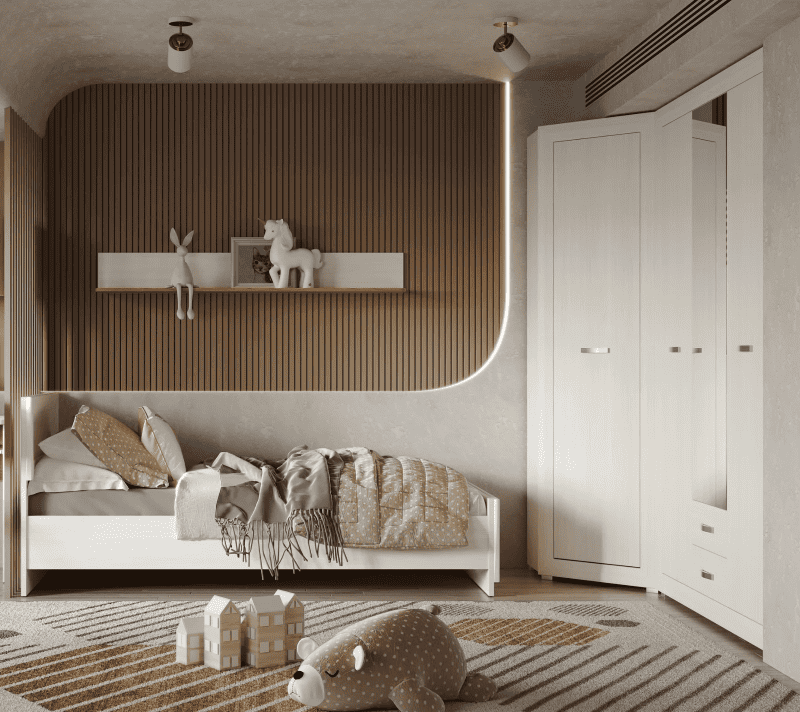 Полка Мальта лиственница сибирская/орех лион P/15_6