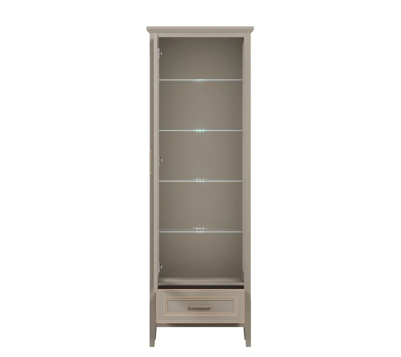 Витрина с подсветкой Классик глиняный серый REG1W1SZK_1