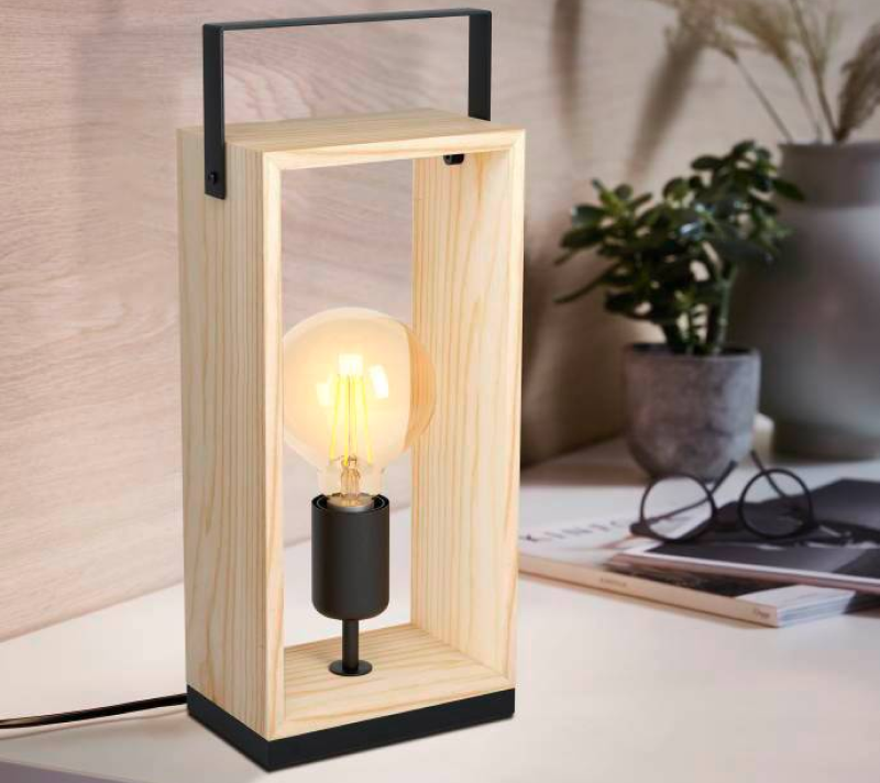 Настольная лампа Фэмборо бежевый/черный 43415_1