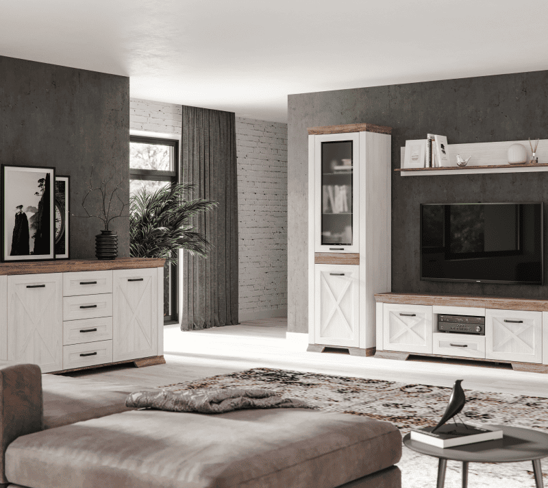 Тумба-комод Марсель ясень снежный KOM2D4S_2