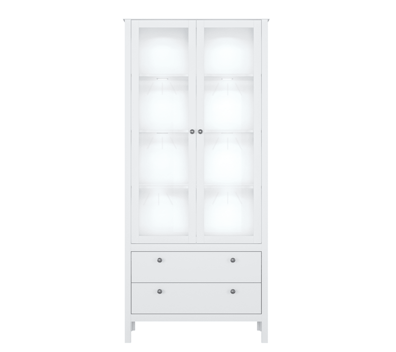 Витрина с подсветкой Эва белый REG2W2S