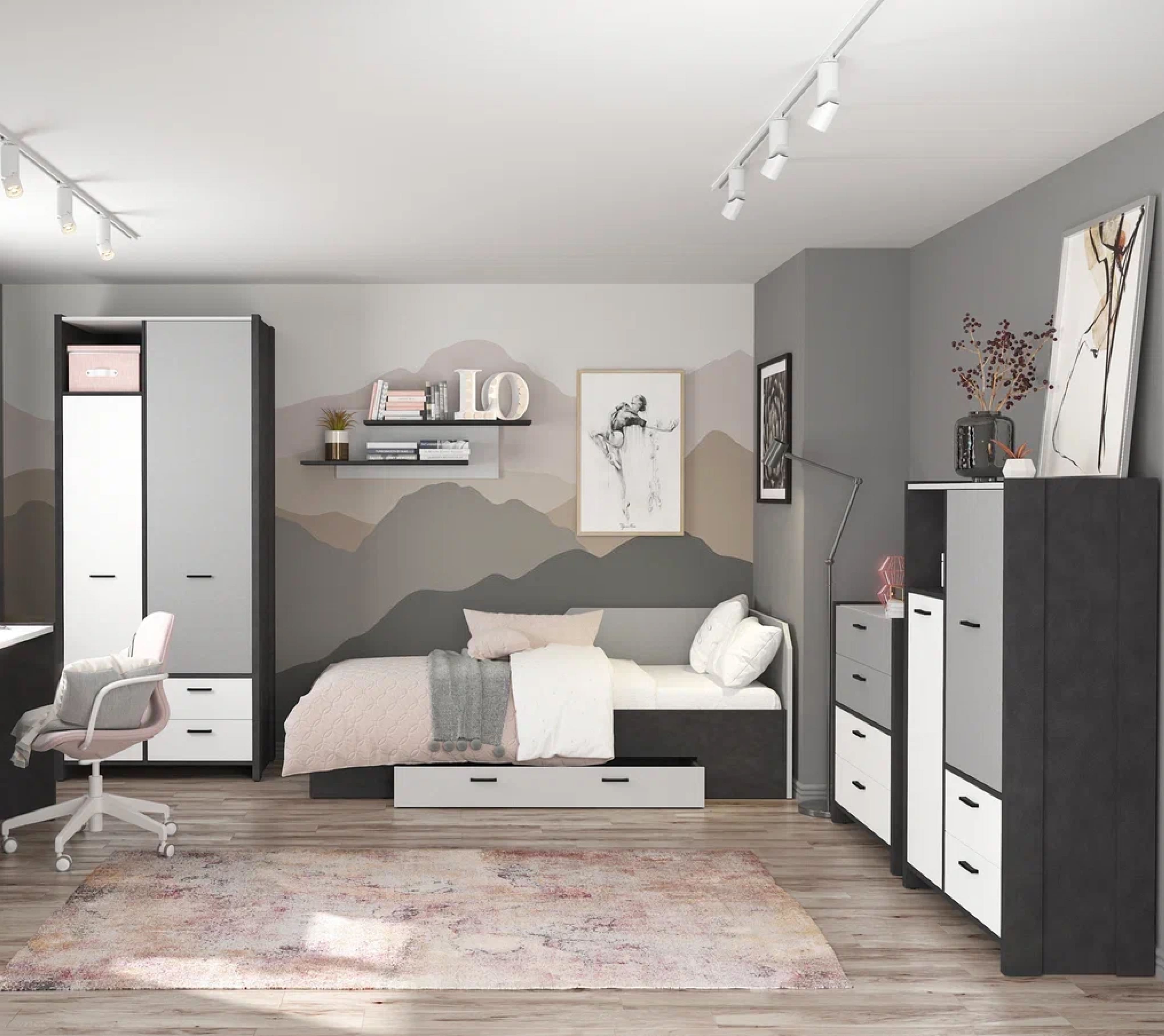 Шкаф Кристофф серый REG2D2S/130_2