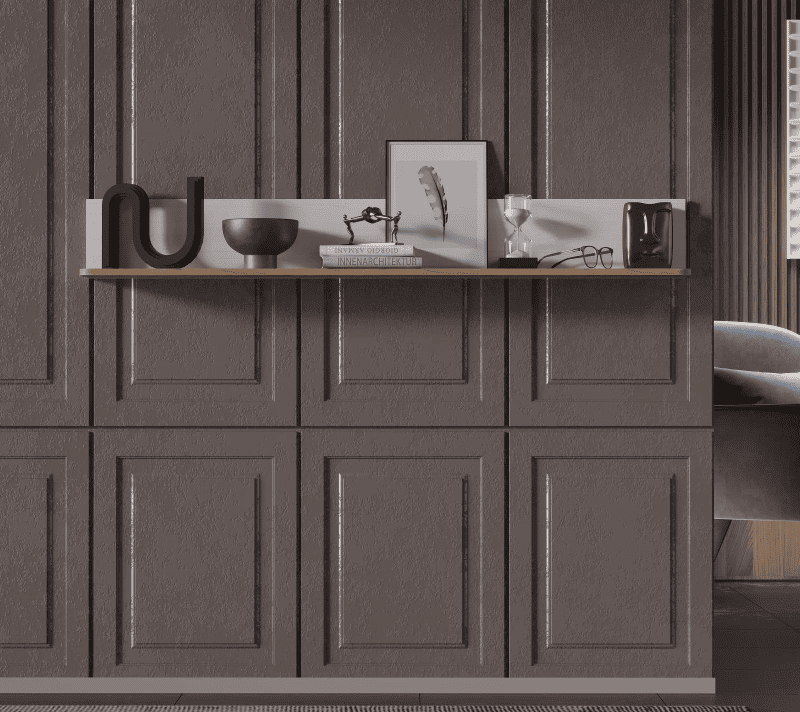 Полка Мальта лиственница сибирская/орех лион P/15_1