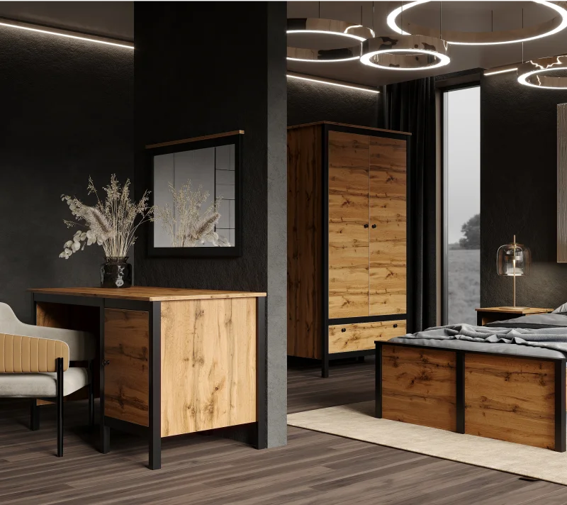 Зеркало Лофт дуб вотан LUS/90_4