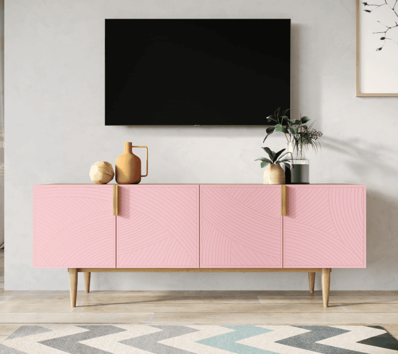 Тумба под телевизор Лайн розовый LN06/GR1/pink_1