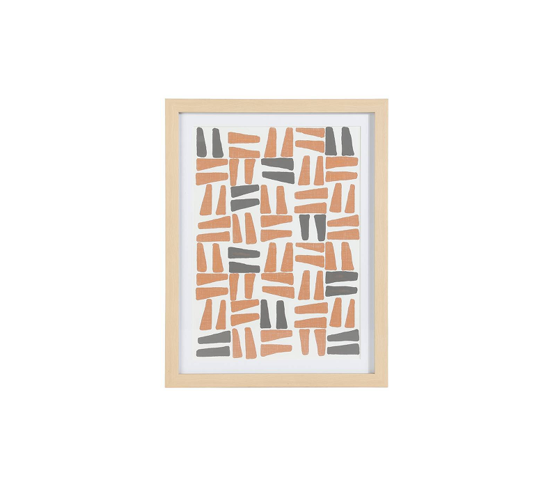 Картина Робервал белый/красный/бежевый 423087