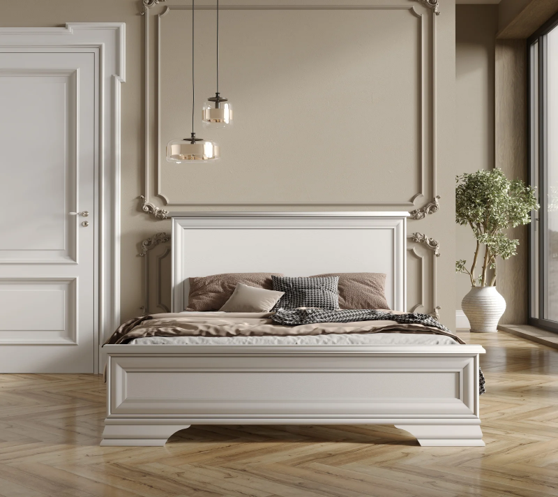 Кровать Кентаки белый LOZ140x200_1