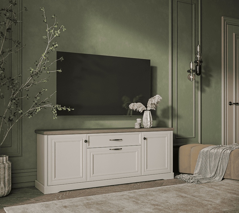 Тумба под телевизор Тоскана Нью персидский жемчуг/каньон RTV3D1S_3