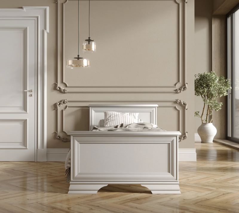 Кровать Кентаки белый LOZ90x200_1