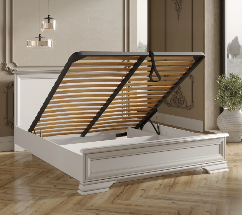 Кровать с подъемным механизмом Кентаки белый LOZ160x200_2