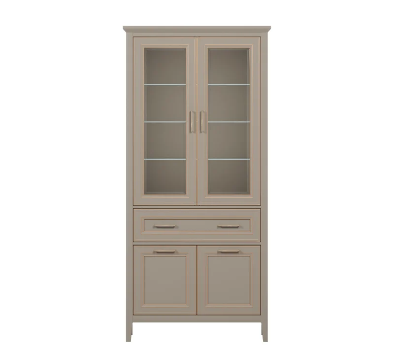 Витрина Классик глиняный серый REG2W2D1S