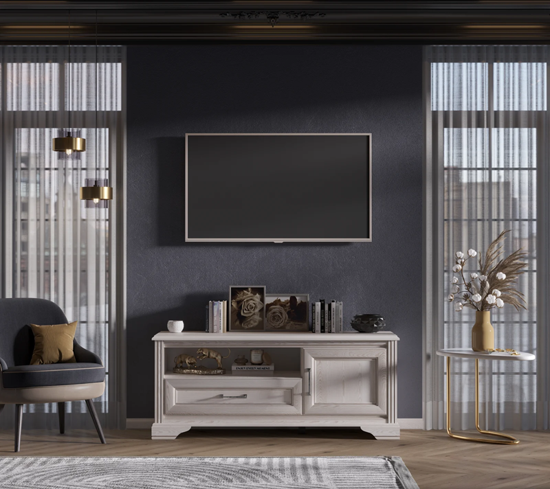 Тумба под телевизор Стилиус лиственница сибирская RTV1D1S_1