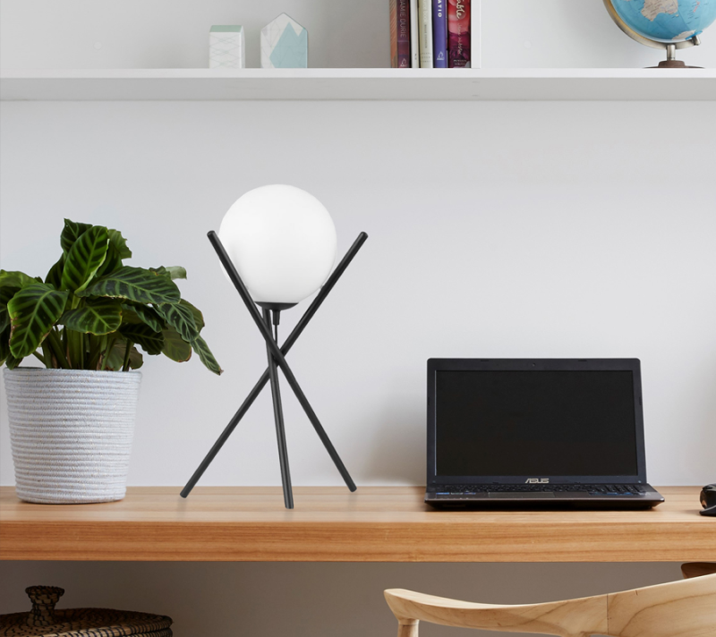 Настольная лампа Сальвезинас белый/черный 39593_1