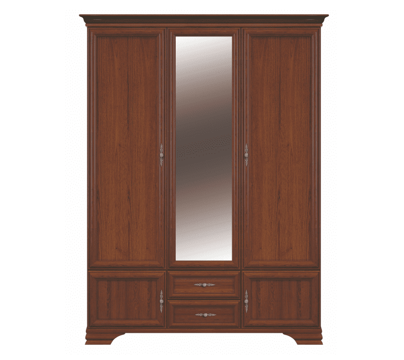 Шкаф с зеркалом Кентаки каштан SZF5D2S