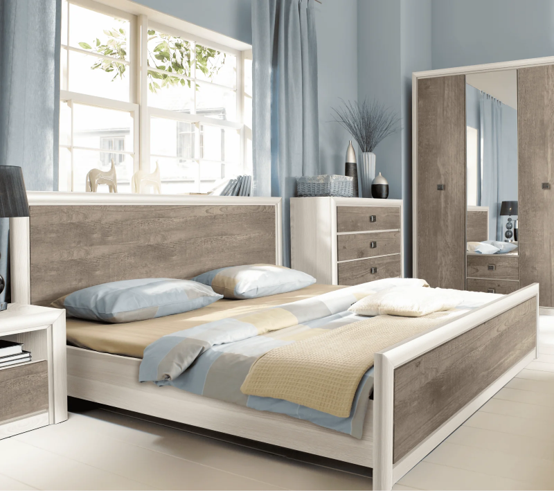 Кровать Коен ясень снежный LOZ160x200_2