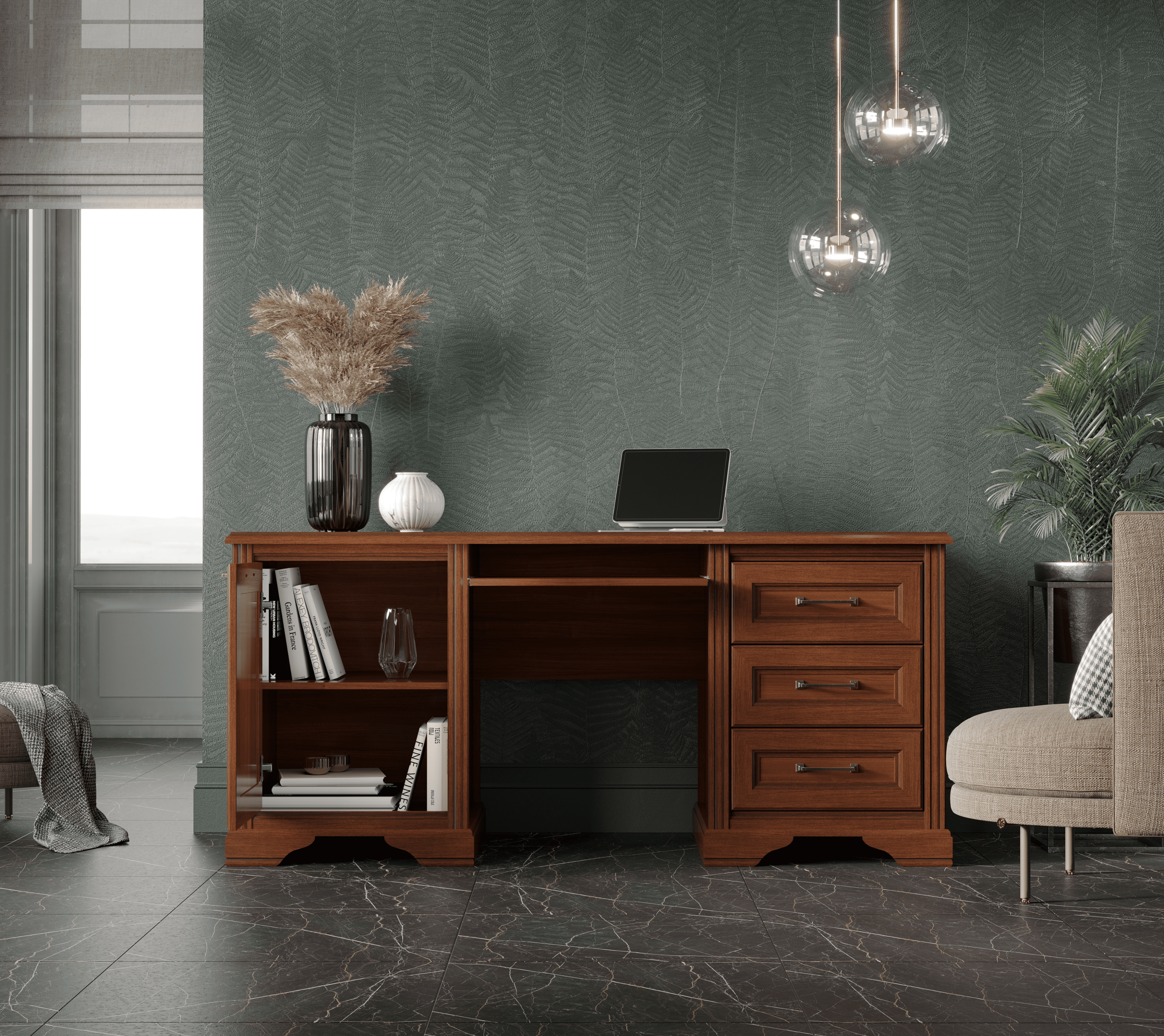 Стол письменный Стилиус орех донской BIU/170_2