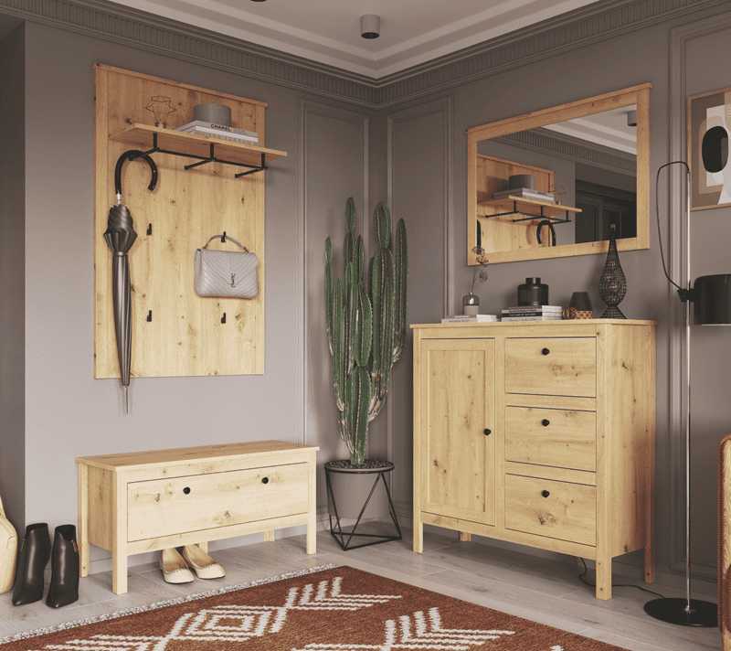 Вешалка Хельга дуб артизан WIE/80_4