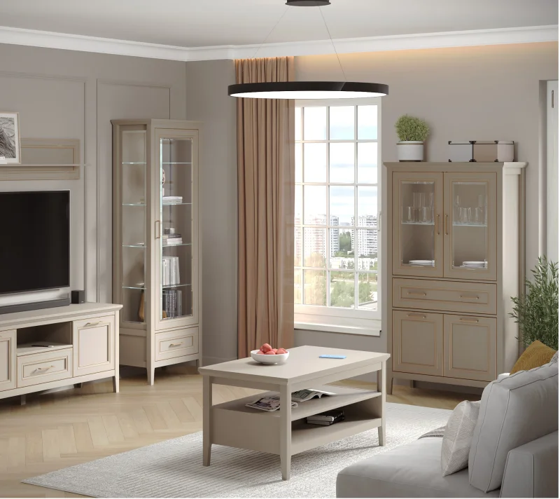 Стол журнальный Классик глиняный серый LAW/110_5