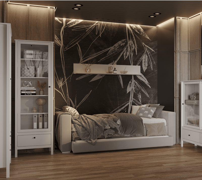 Витрина Эва белый REG1W1S/65_6