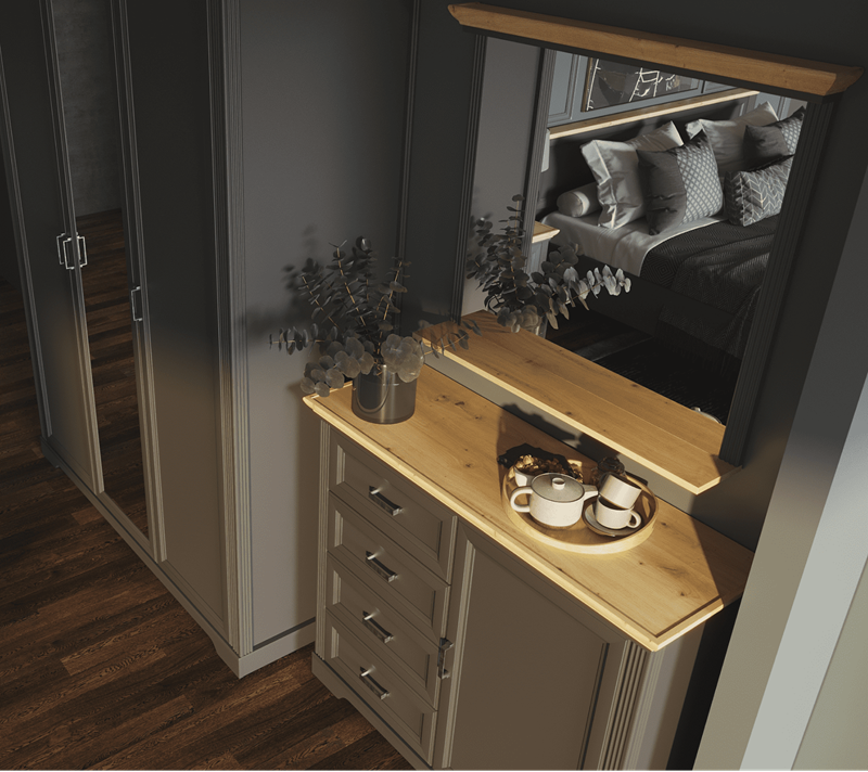 Тумба-комод Жасмин графит/дуб артизан KOM1D4S_4