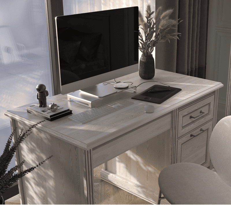 Стол письменный Стилиус лиственница сибирская BIU/130_6