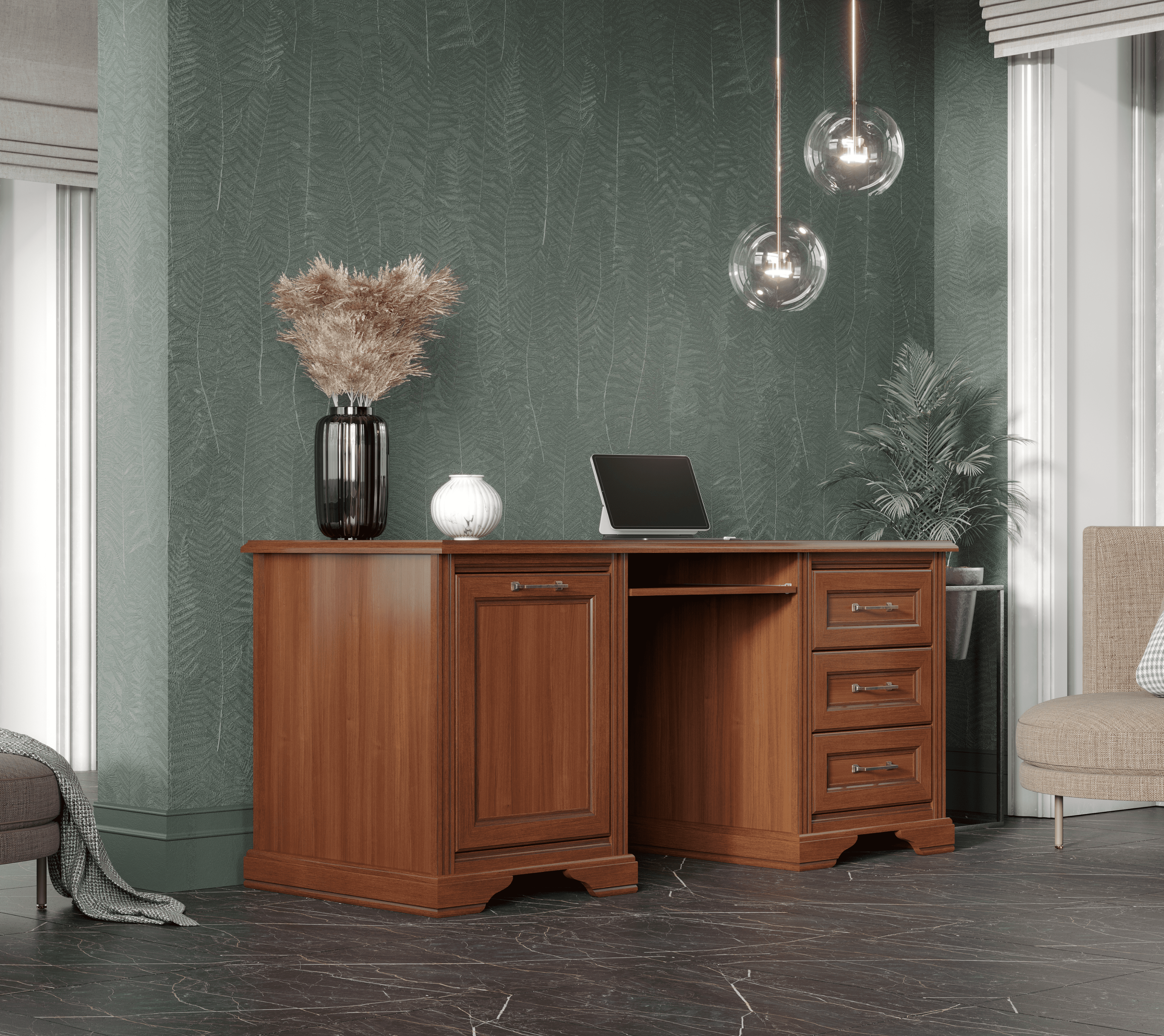 Стол письменный Стилиус орех донской BIU/170_3