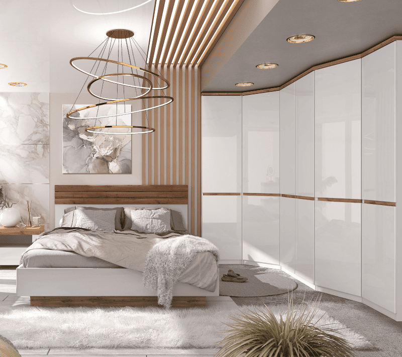 Шкаф Таурус белый глянец/дуб вотан 1DTP_2