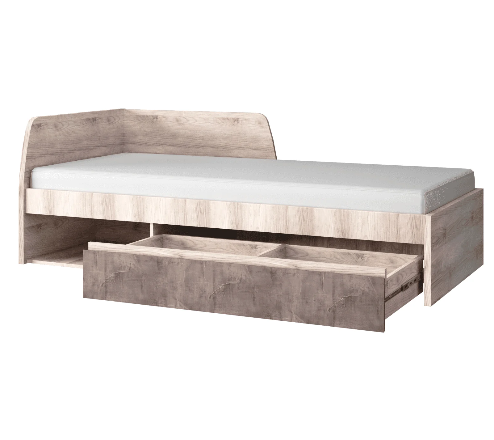 Кровать угловая Джаз каштан найроби/оникс 90x200_1