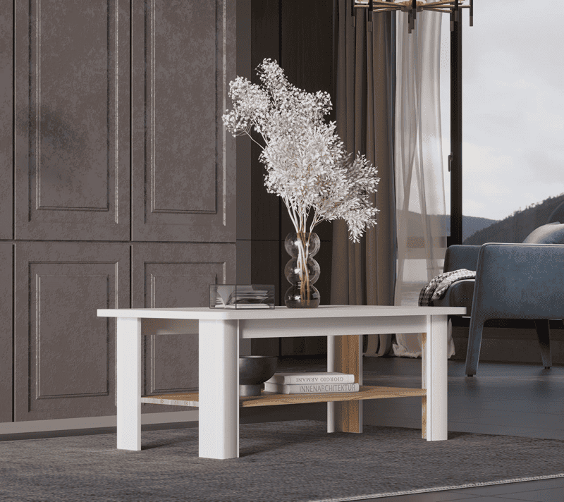 Стол журнальный Мальта лиственница сибирская/орех лион LAW_2