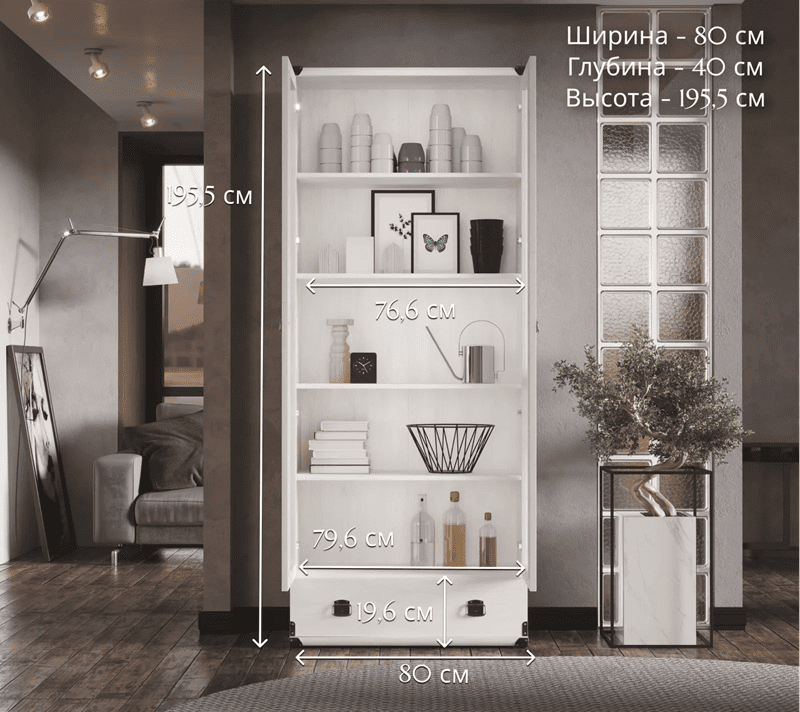 Витрина Индиана сосна каньон JWIT2D1S_4