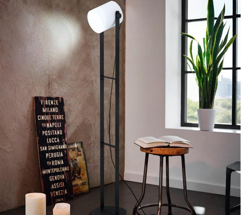 Торшер с ножным выключателем Хорнвуд 1 белый 43429_1