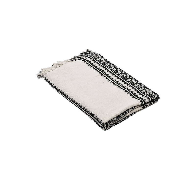 Плед Лонглак белый/черный 420065