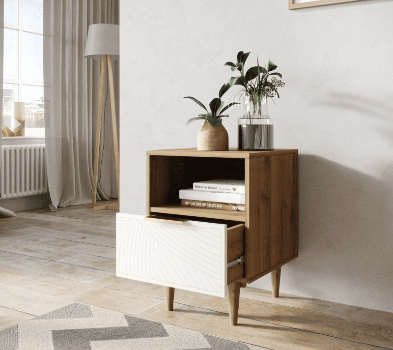 Тумба прикроватная Лайн бежевый LN09/GR1/beige_2
