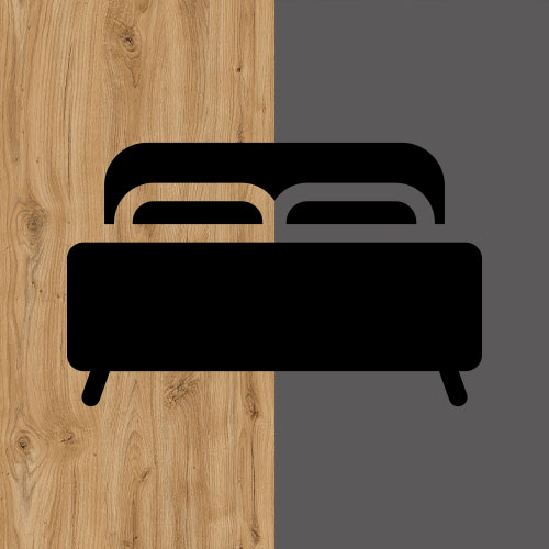 Кровать Grace дуб наварра/графит LOZ160х200