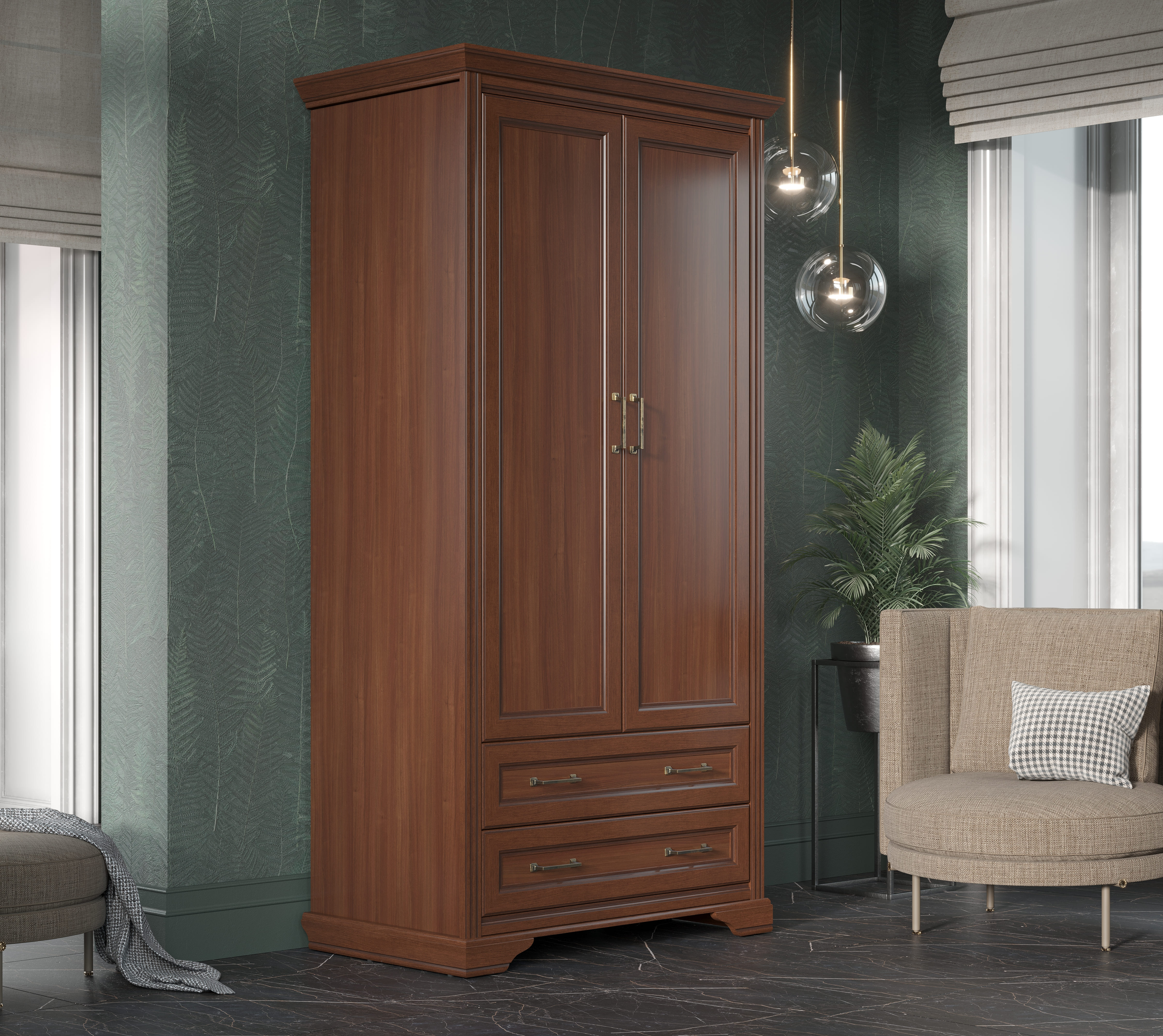 Шкаф Стилиус орех донской SZF2D2S_1