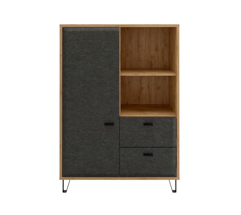 Тумба-комод Грейс дуб наварра/графит KOM1D2S