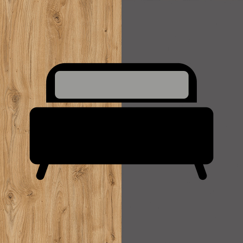 Кровать Grace дуб наварра/графит LOZ/90