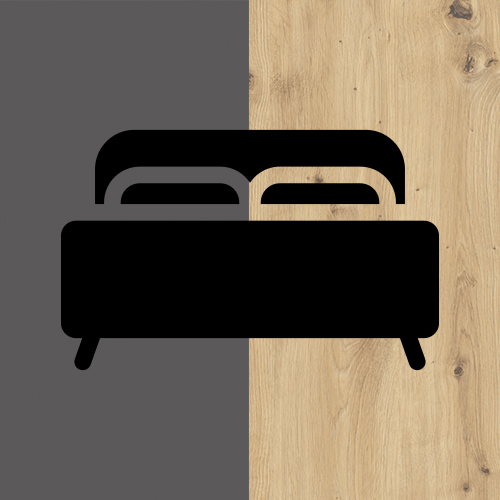 Кровать Jasmin графит/дуб артизан LOZ180x200