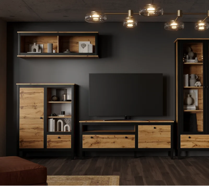 Тумба под телевизор Лофт дуб вотан RTV1D1S_5