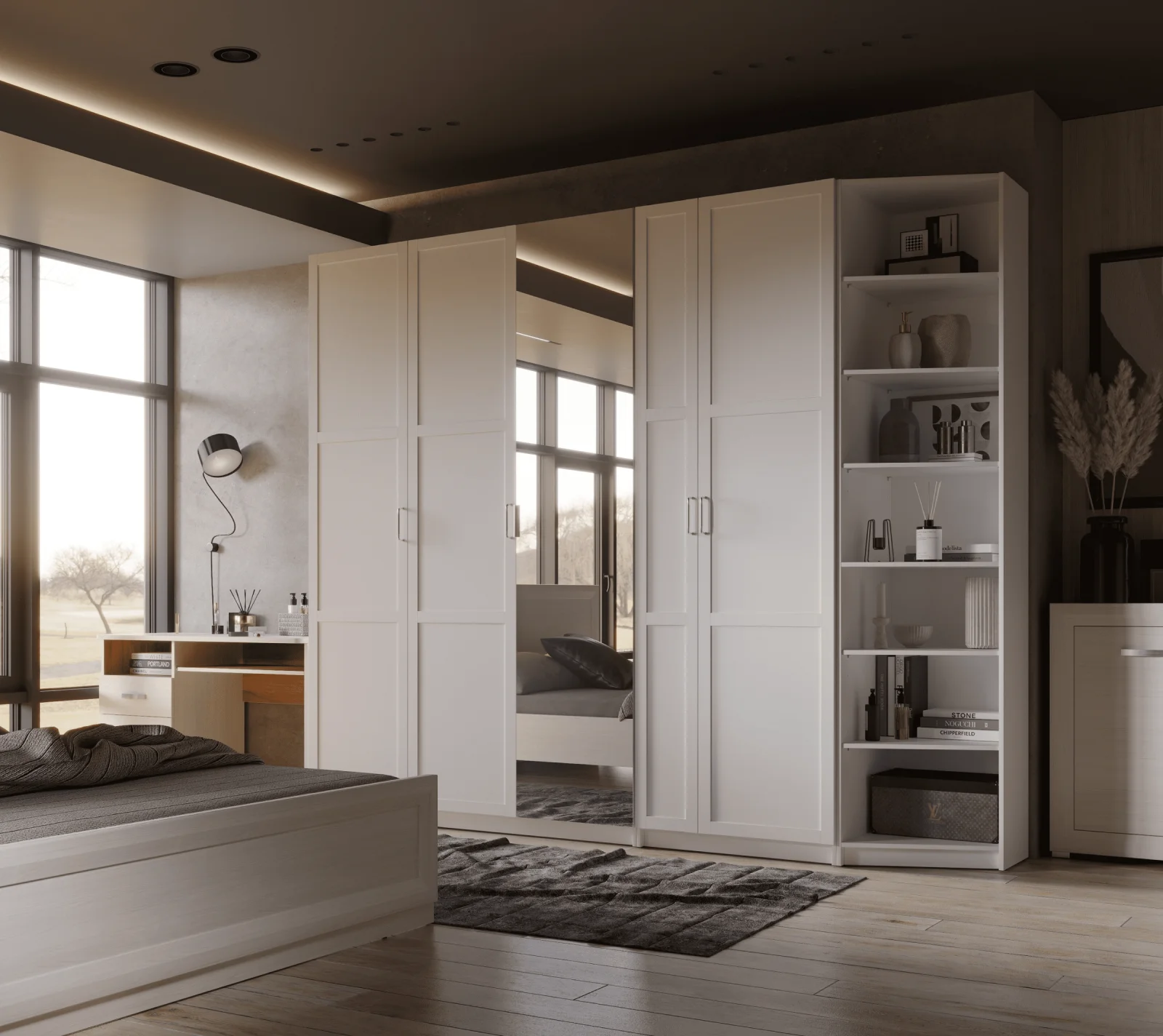 Шкаф Моби белый SZF/75_3