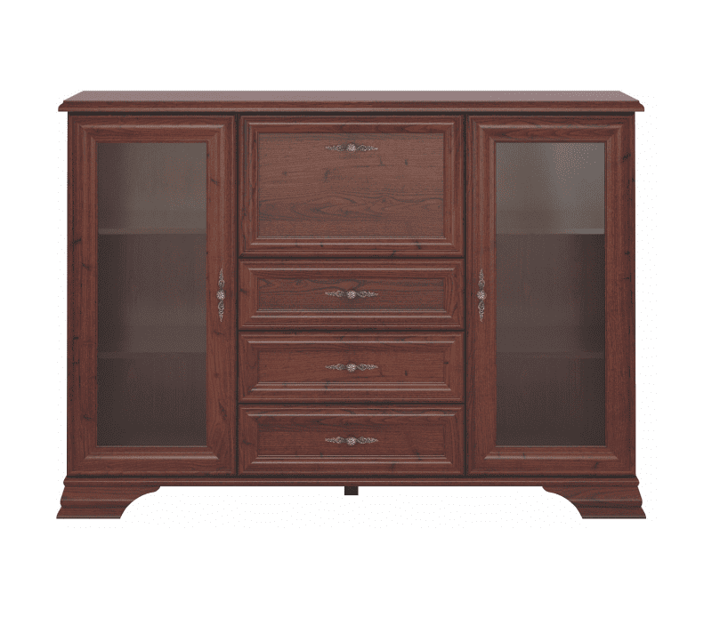 Тумба-витрина Кентаки каштан KOM2W3S1B